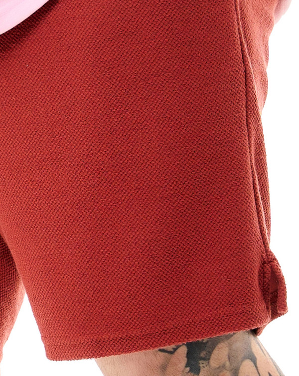 Short Casual Moletom Textura Wave Goiaba Knulu