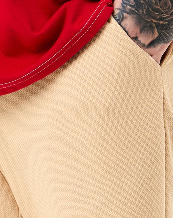 Bermuda Casual Malha Textura Alive Off-white Knulu