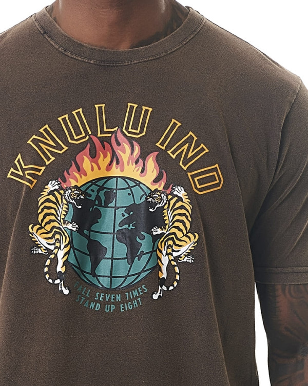 Camiseta Classic Stoned Fire World Marrom Knulu