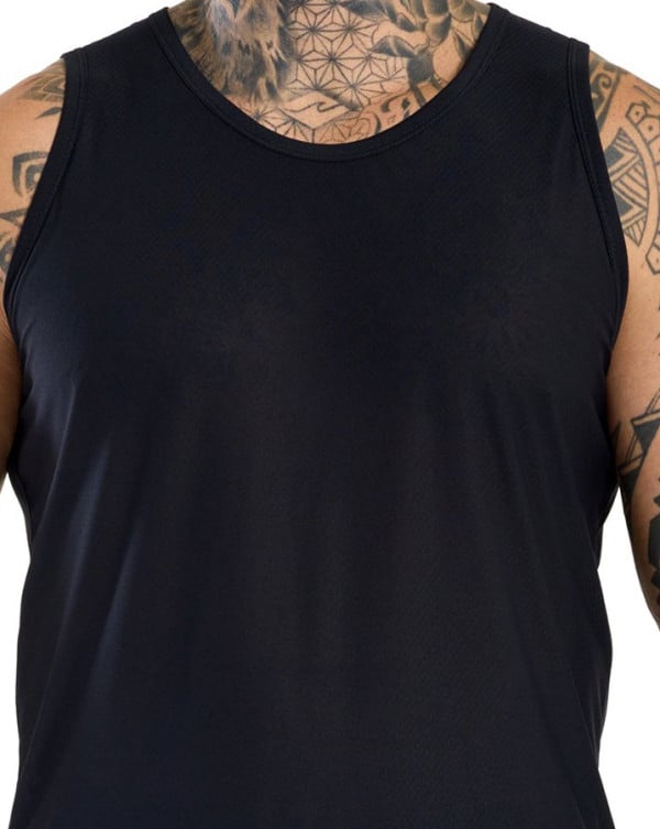 Regata Masculina Básica Treino Dry Fit Poliamida Preto Knulu
