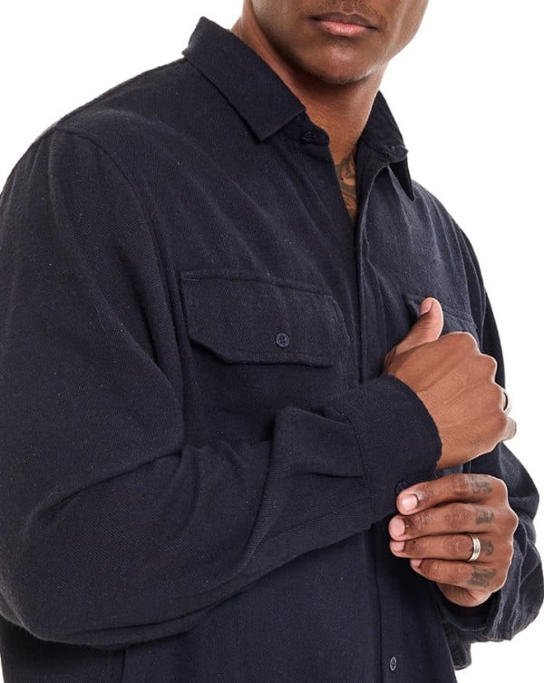 Camisa Oversized Flanelada Marinho Knulu