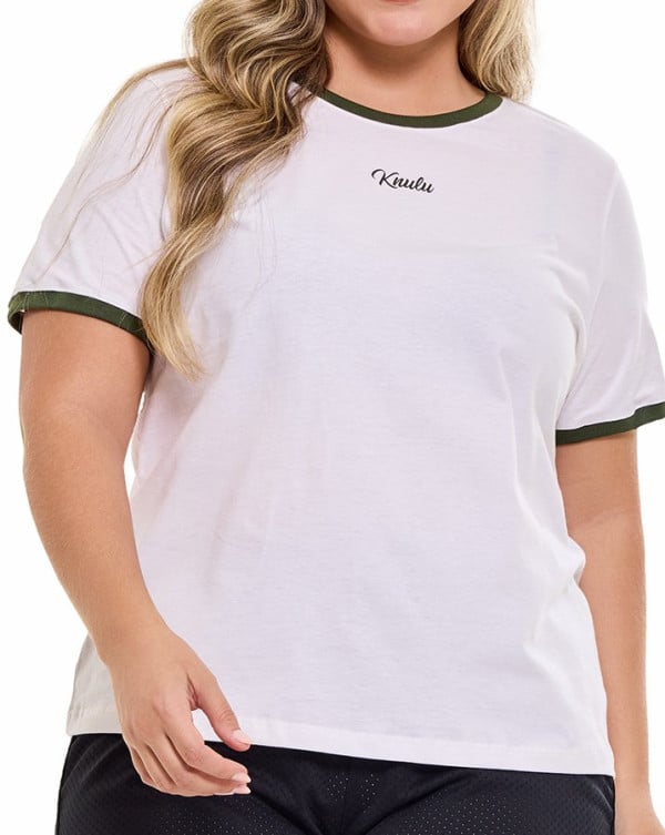 Camiseta Feminina Classic Retrô Algodão Premium Verde Knulu