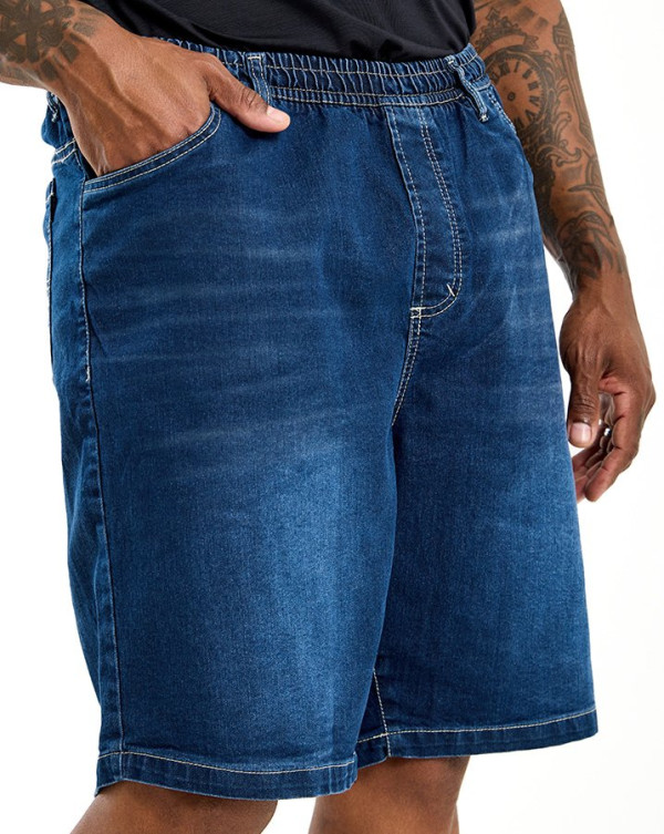 Bermuda Jeans Masculina Night Blue Knulu