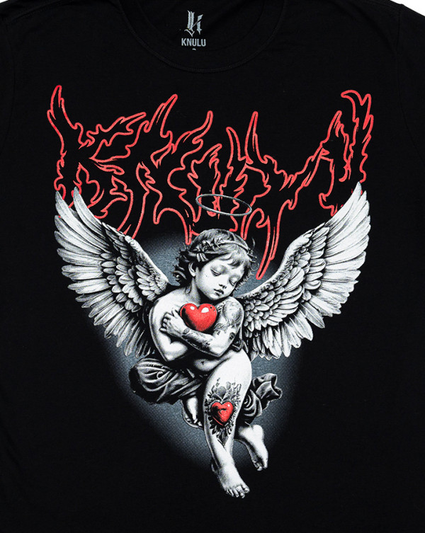 Camiseta Classic Love Angel Preto Knulu