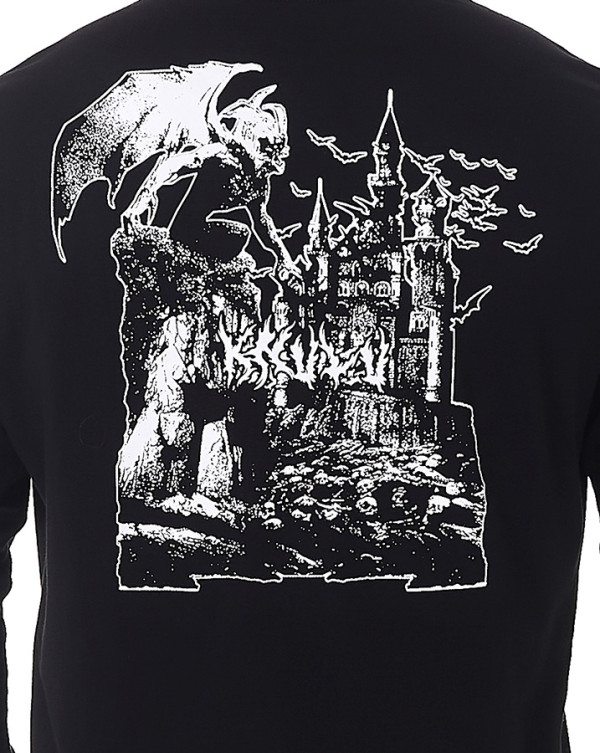 Camiseta Classic Manga Longa Castle Preto Knulu