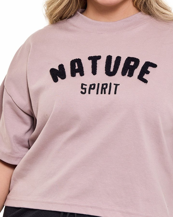 Camiseta Feminina Oversized Nature Spirit Marrom Knulu
