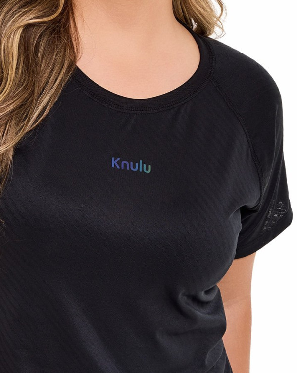 Camiseta Feminina Athletic Jacquar Dry Fit Preto Knulu