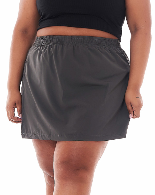 Short Saia Feminino Cinza Chumbo Knulu