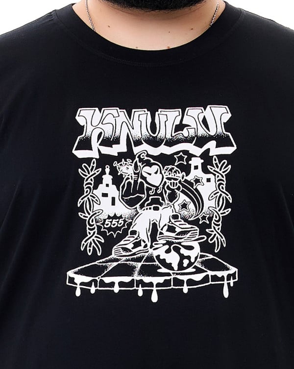 Camiseta Classic Algodão Premium Hustle Preto Knulu