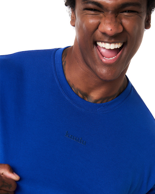 Camiseta Oversized Typography Azul Royal Knulu