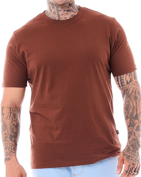 Camiseta Classic Basic Marrom Claro Knulu