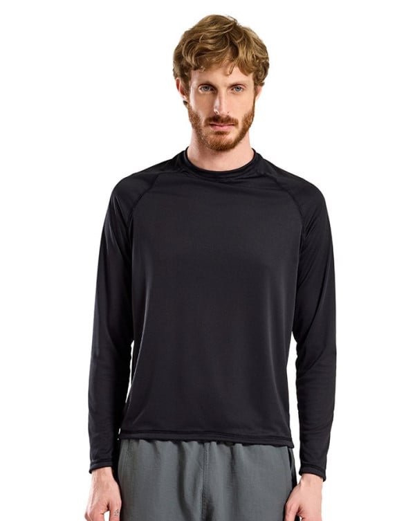 Camiseta UV50+ Manga Longa Raglan UV Motion Preto Knulu