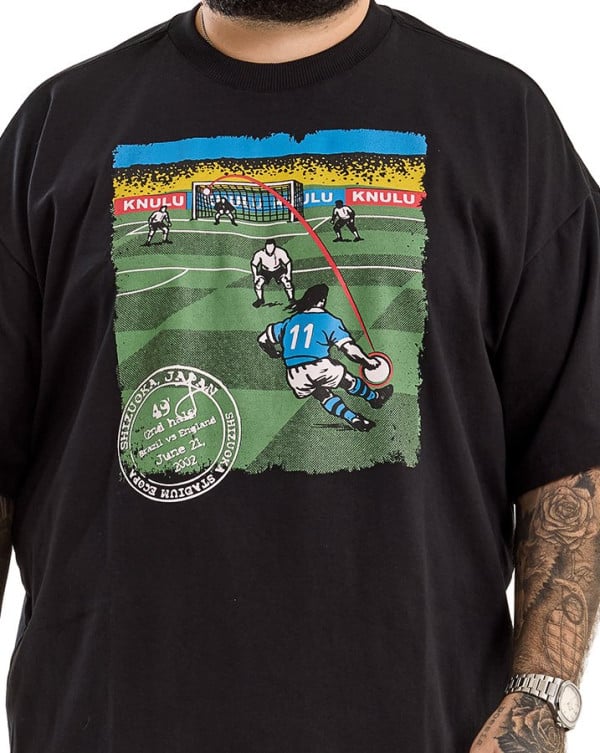 Camiseta Masculina Oversized Pop Gol Preta Knulu