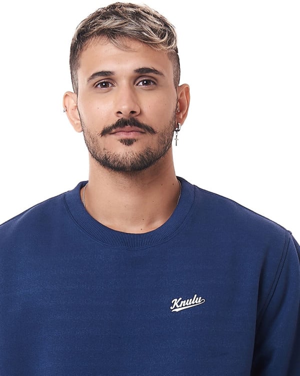 Blusa Moletom Intensity Azul Jeans Knulu