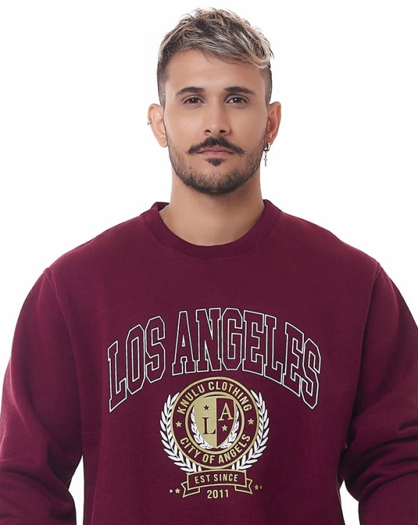 Blusa Moletom Intensity Los Angeles Bordo Knulu