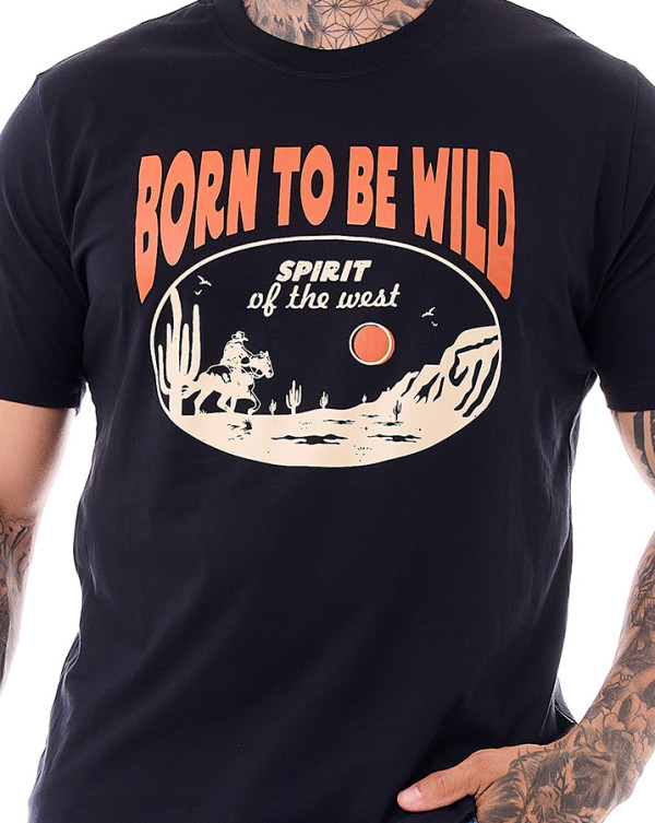 Camiseta Classic Born To Be Wild Preto Knulu