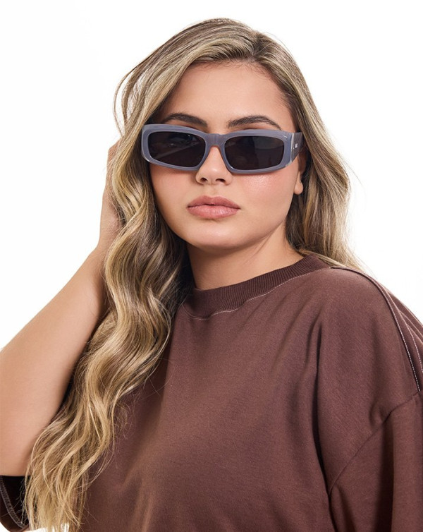 Óculos De Sol Retangular Phantom Cinza Knulu