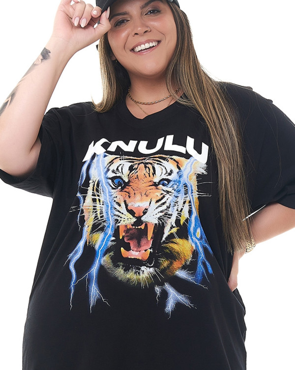 Camiseta Classic Feminina Thunder Tiger Preto Knulu 