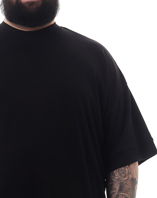 Camiseta Oversized Boxy Details Preto Knulu