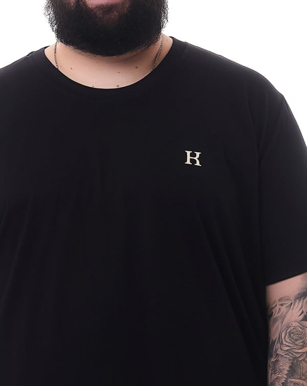 Camiseta Classic Algodão Premium Flower Vase Preto Knulu