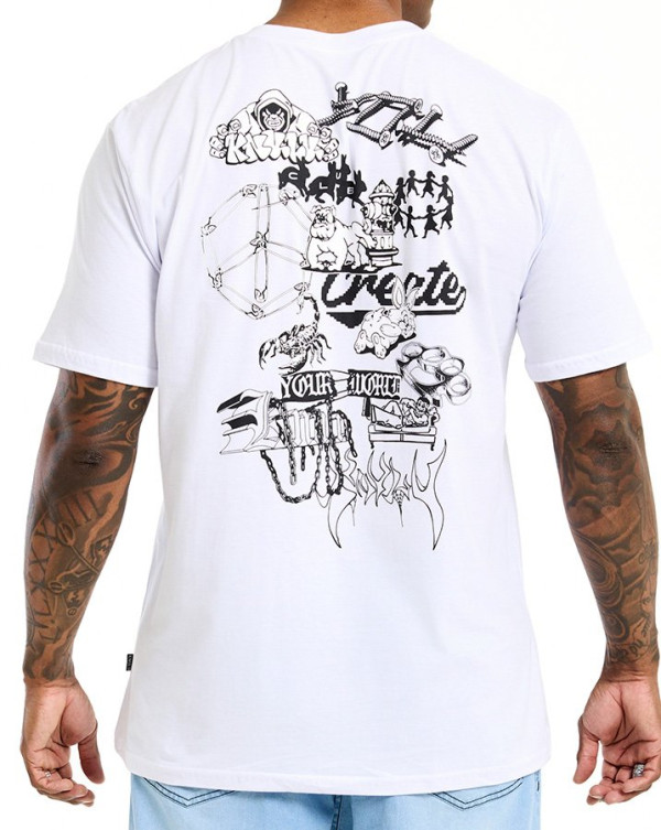Camiseta Classic Create Your World Branco Knulu