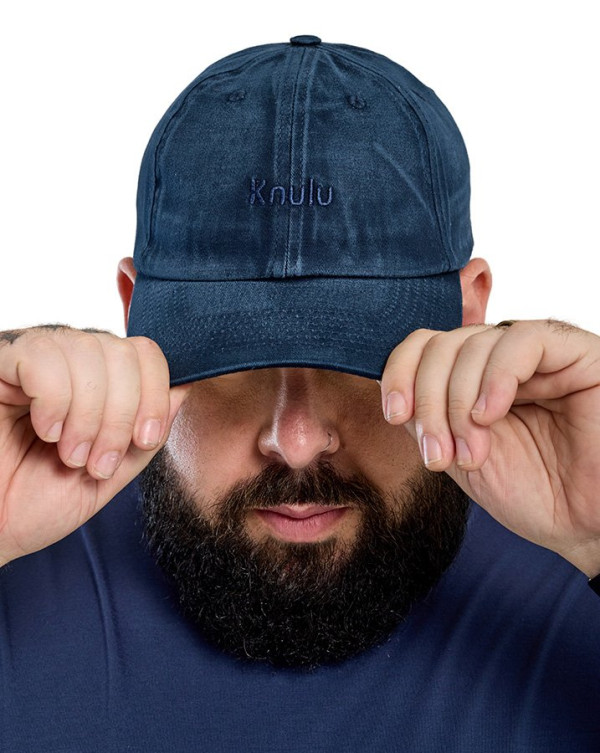 Boné Dad Hat Jeans Destroyer Escuro Knulu