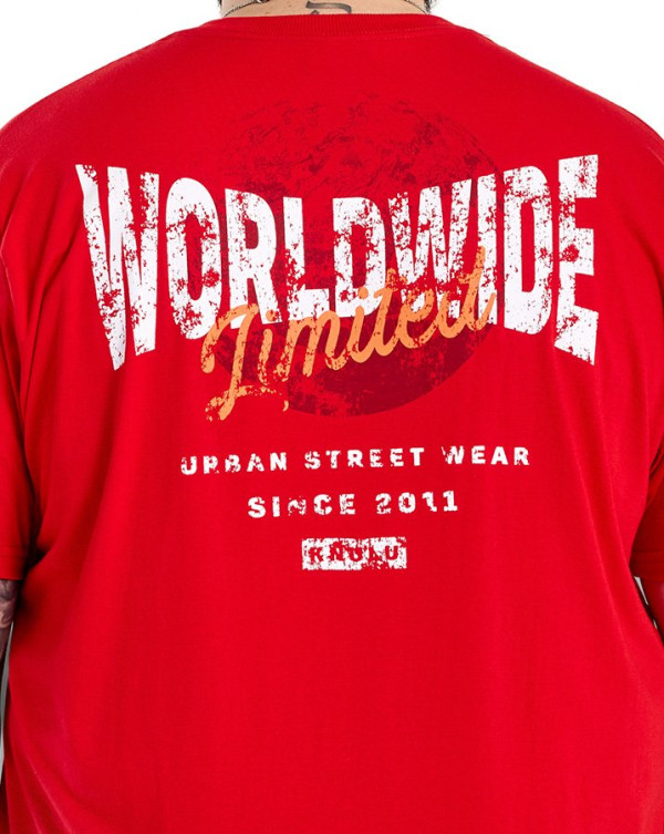 Camiseta Classic Worldwide Vermelho Knulu
