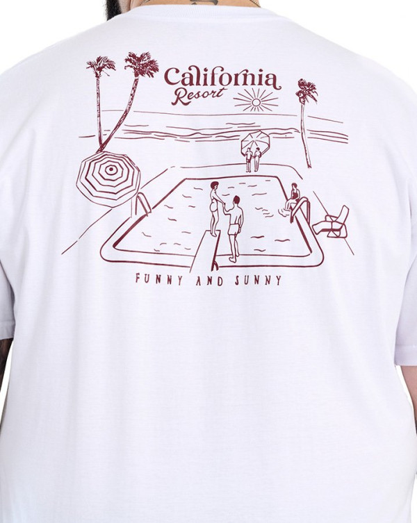 Camiseta Classic California Resort Branco Knulu