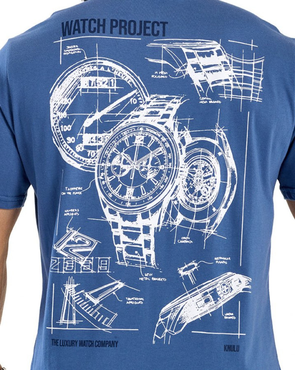 Camiseta Classic Watch Project Azul Knulu