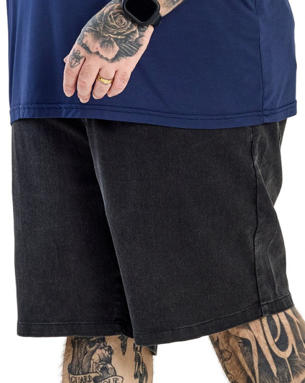 Bermuda Jeans Masculina  Moonligth Preto Knulu