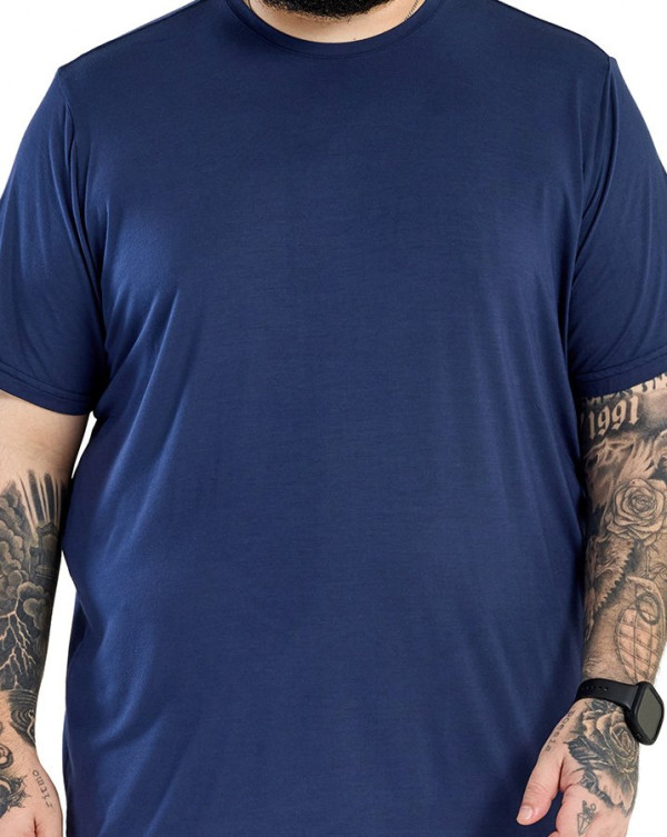 Camiseta Tech Modal Basic Marinho Knulu