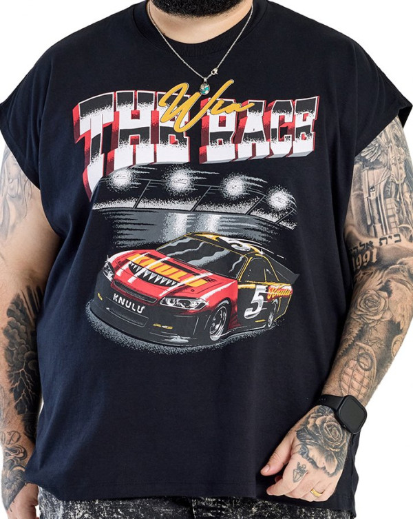 Regata Machão Oversized The Race Preto Knulu