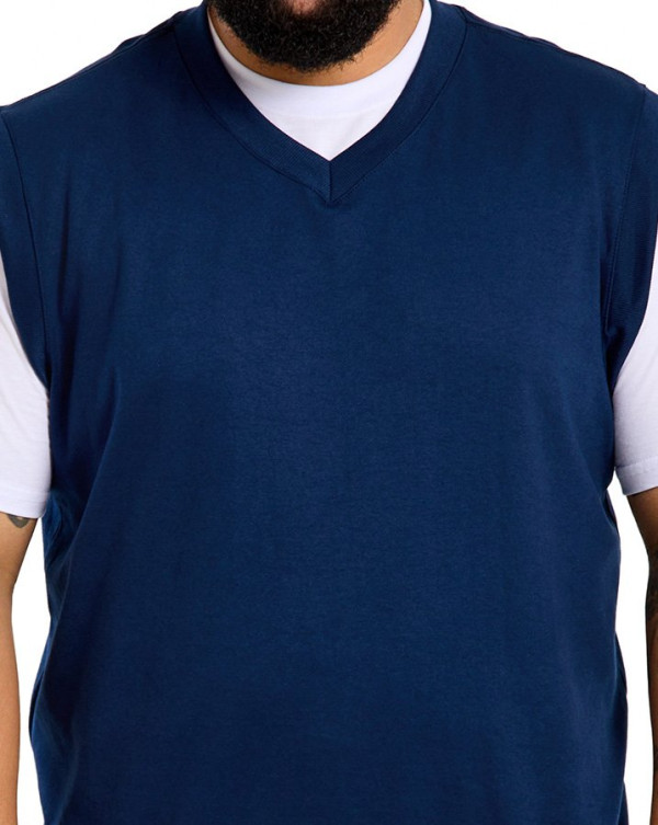 Regata Boxy Colete Gola V Soft Marinho Knulu