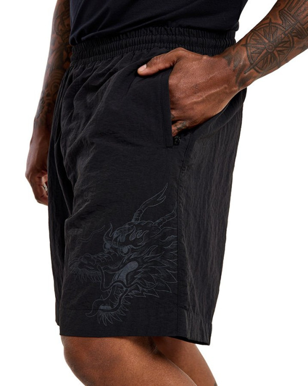 Bermuda Casual Masculina Root Dragon Preto Knulu