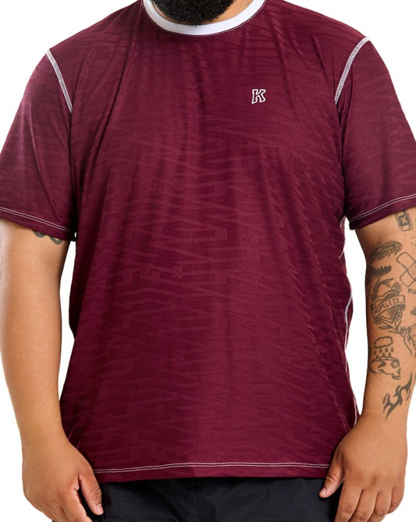 Camiseta Dry-Fit Jacquar Ravena Vinho Knulu