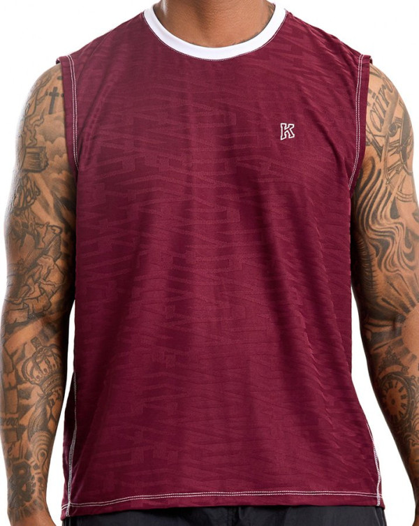Regata Machão Dry Fit Jacquar Ravena Vinho Knulu