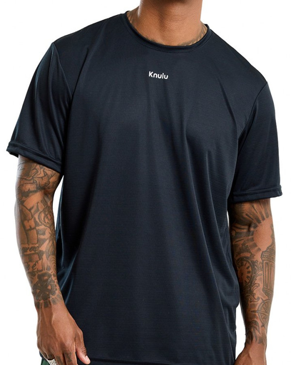 Camiseta Dry-Fit Textura Line Preto Knulu