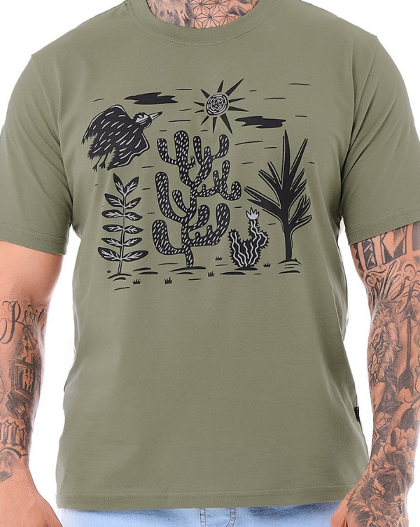 Camiseta Classic Cordel Verde Oliva Knulu