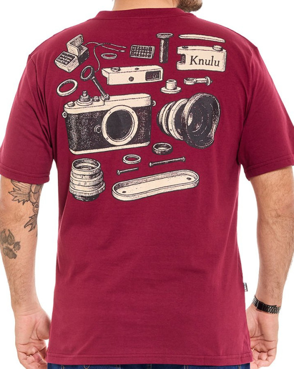 Camiseta Classic Camera Explosion Bordo Knulu