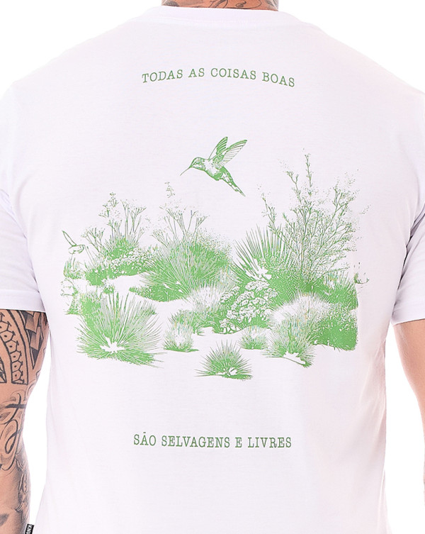 Camiseta Classic Beija Flor Branco Knulu