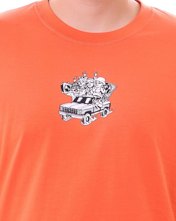 Camiseta Classic Algodão Premium Party Car Laranja Knulu