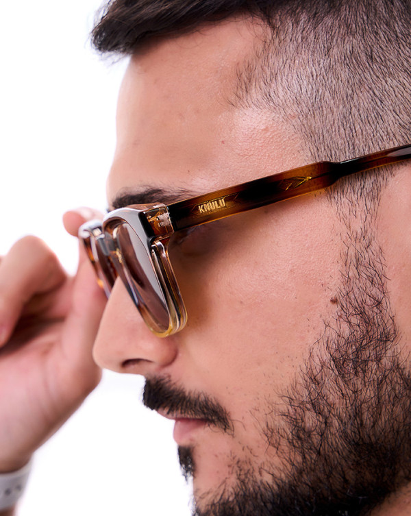 Óculos De Sol Retro Quadrado Tortoise Knulu