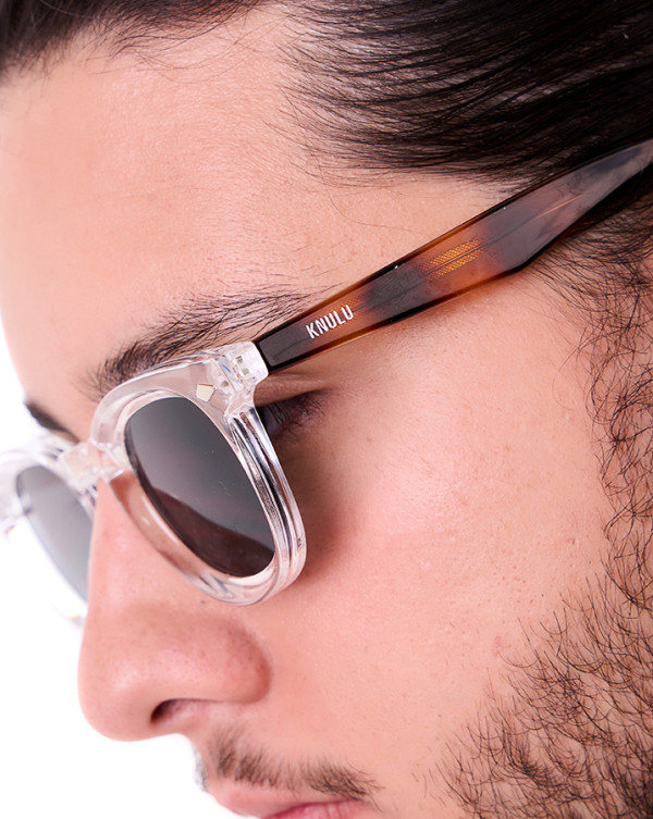 Óculos De Sol Retro Redondo Transparente Knulu