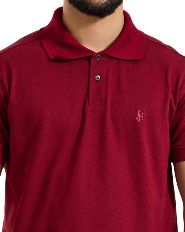 Camisa Polo Masculina Classic Piquet Vinho Knulu