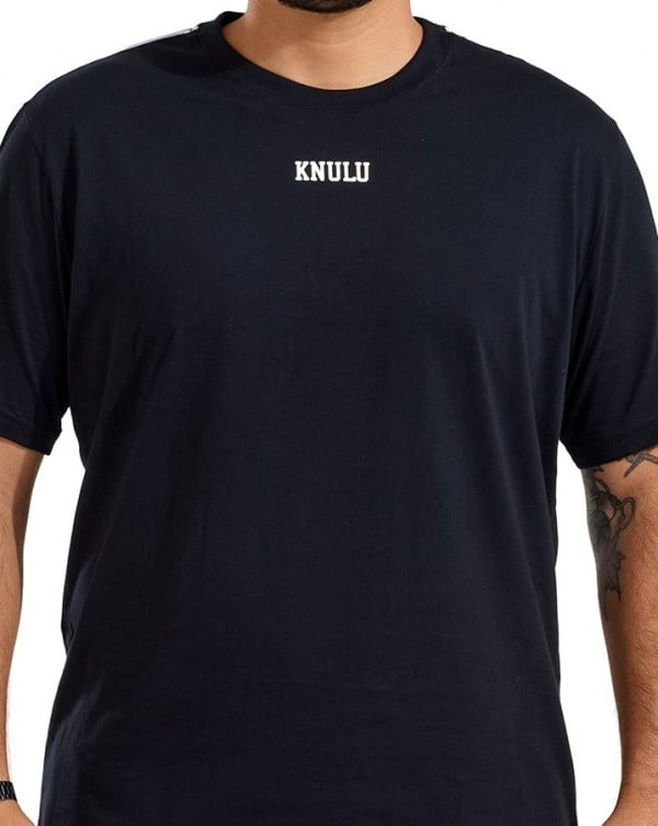 CAMISETA MASCULINA CLASSIC ALGODÃO PREMIUM ELEGANT LINE PRETO KNULU