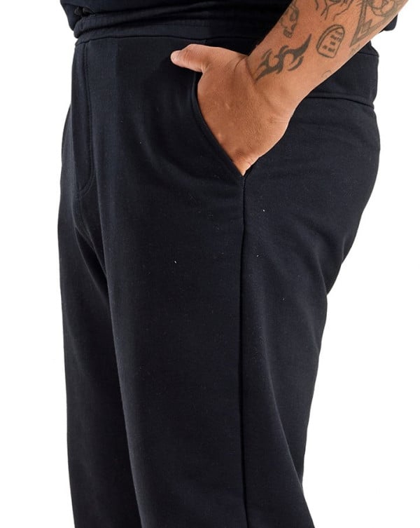 Calça Reta Masculina Cut Moletom Intensity Flanelado Preto Knulu