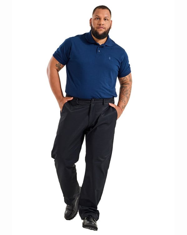 CALÇA CHINO MASCULINA HÍBRIDA COMFY TECH UV50+ RESPIRABILIDADE E DISPENSA PASSAR PRETO KNULU