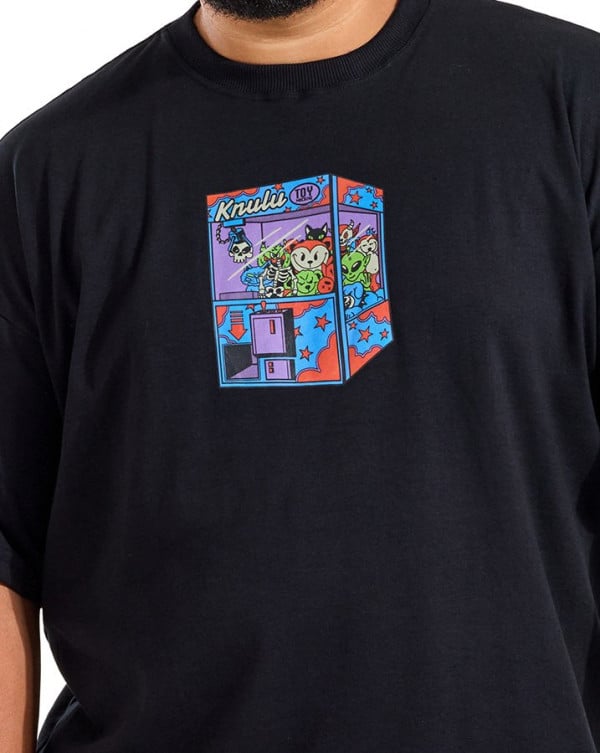 CAMISETA MASCULINA OVERSIZED SOFT TOY MACHINE PRETO KNULU