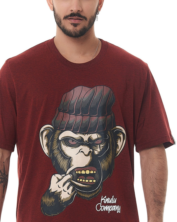 Camiseta Classic Monkey Vermelho Knulu 