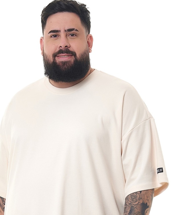 Camiseta Oversized Soft Off White Knulu